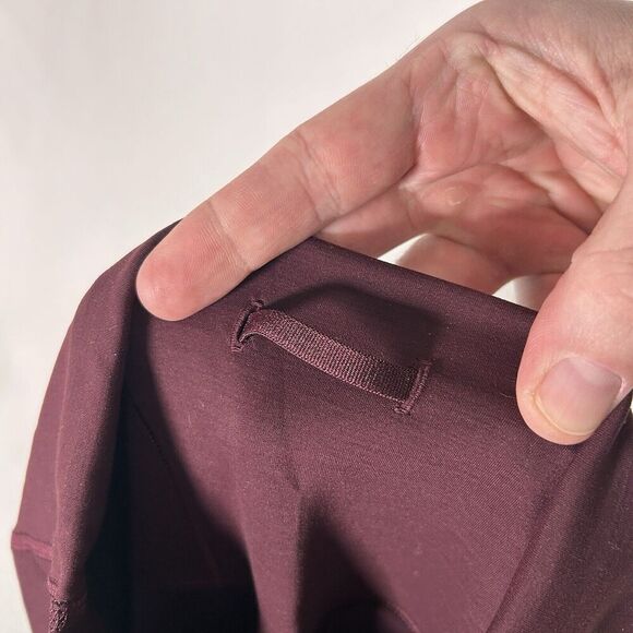 Lululemon Leggings Women's 4 Red Ankle Pull On Mid Rise Drawstring 21" Inseam - Picture 8 of 9